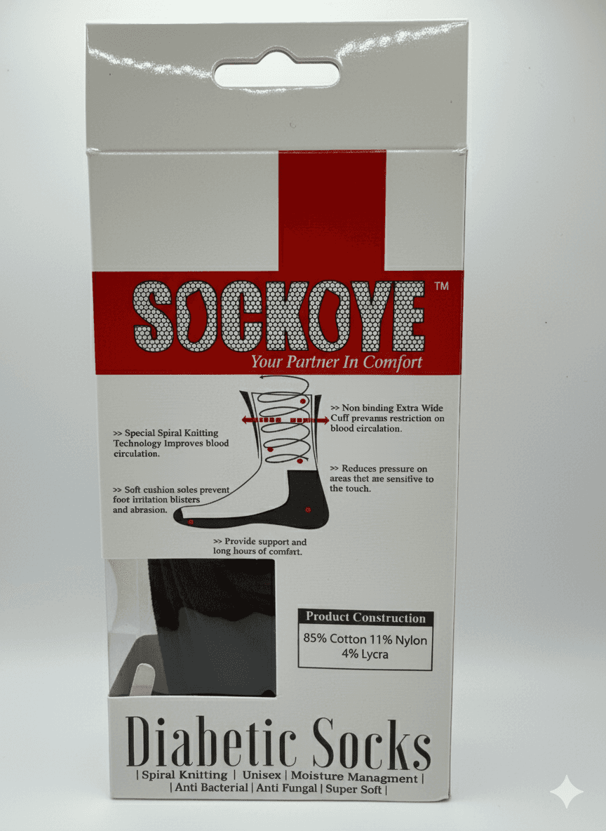 Diabetic Crew Socks White(Size 9-11) thumbnail 2