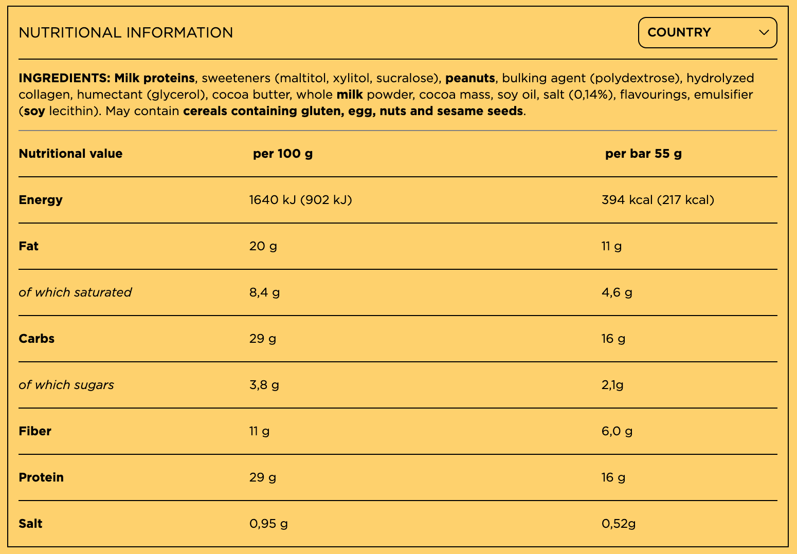 Barebells Peanut Caramel Protein Bar 55g thumbnail 2