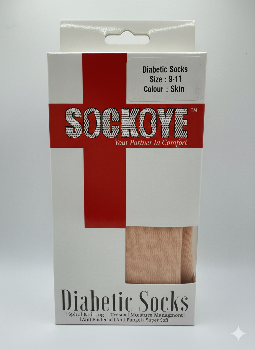 Diabetic Crew Socks Skin (Size 9-11)
